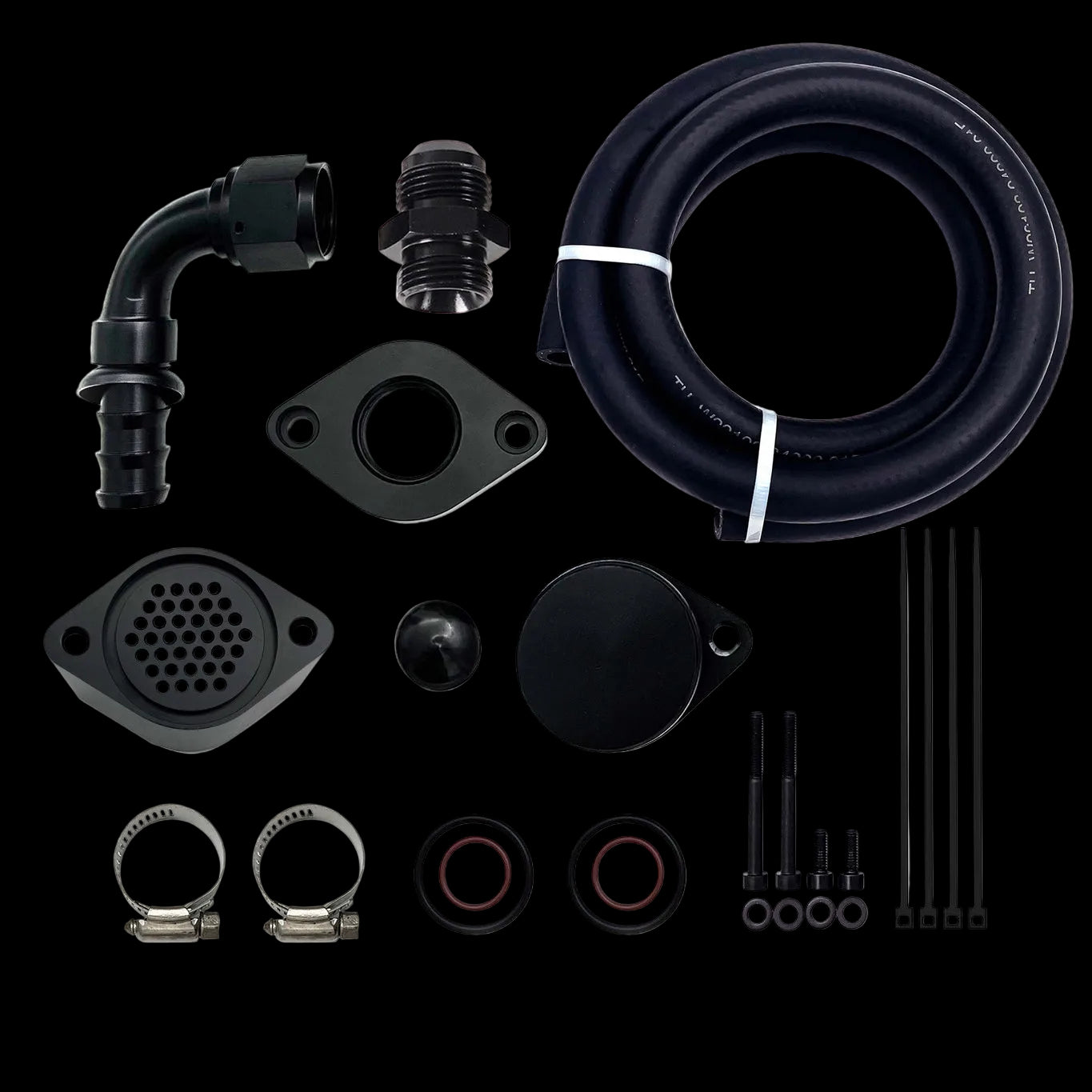 2011-2026 Ford Powerstroke 6.7L | CCV Reroute Kit WITH Baffle and Catch Can
