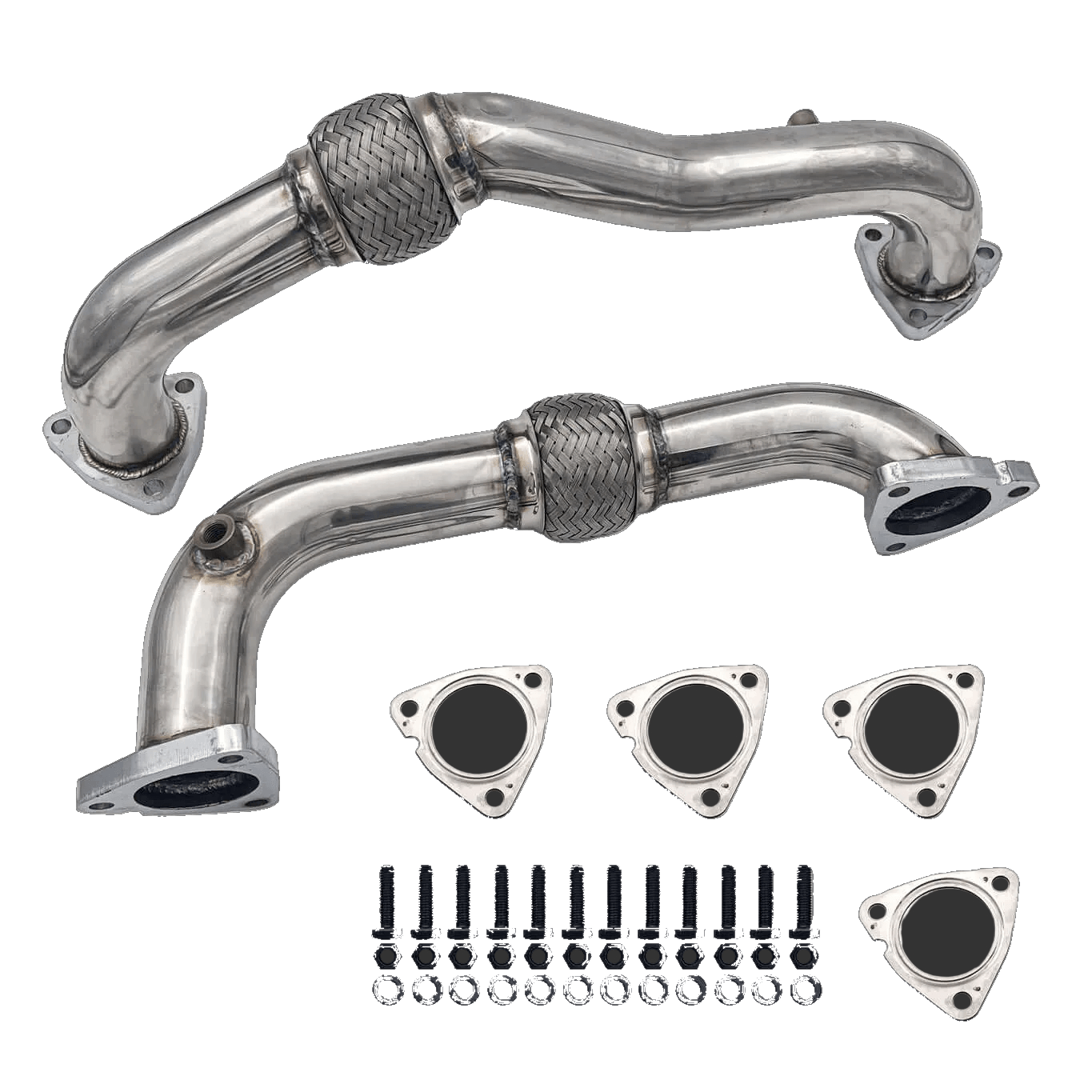 2008–2010 Ford 6.4L Powerstroke Heavy Duty Stainless Exhaust Up-Pipes (F250/F350/F450/F550)