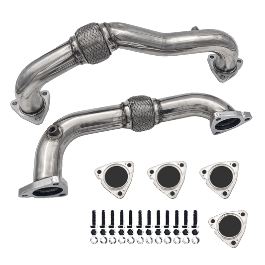 2008–2010 Ford 6.4L Powerstroke Heavy Duty Stainless Exhaust Up-Pipes (F250/F350/F450/F550)
